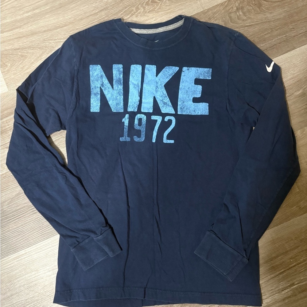 Nike Men's Dark Blue Long Sleeve Tee